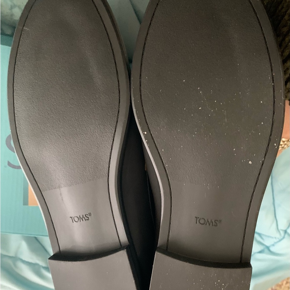 TOMS Black Slip-On Penny Loafers - Picture 3 of 4